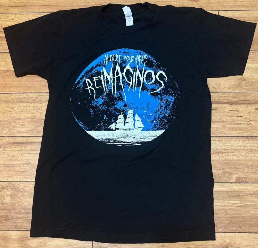 This is an official Albert Bouchard "Re Imainos" graphic t-shirt size S